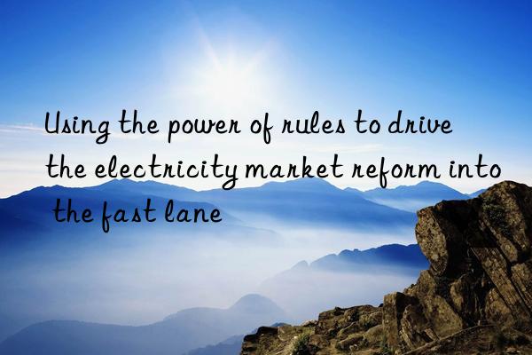 Using the power of rules to drive the electricity market reform into the fast lane