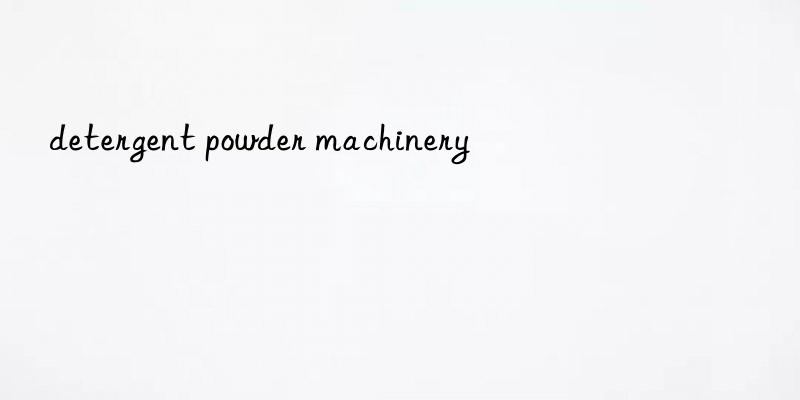 detergent powder machinery