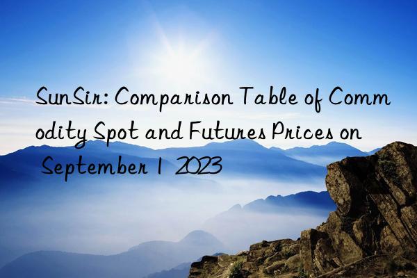 SunSir: Comparison Table of Commodity Spot and Futures Prices on September 1  2023