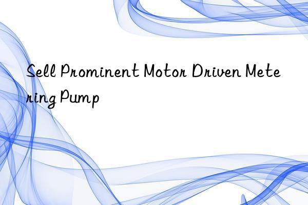 Sell Prominent Motor Driven Metering Pump