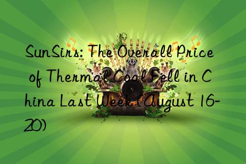 SunSirs: The Overall Price of Thermal Coal Fell in China Last Week (August 16-20)