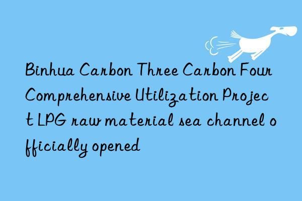 Binhua Carbon Three Carbon Four Comprehensive Utilization Project LPG raw material sea channel officially opened