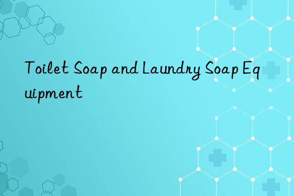 Toilet Soap and Laundry Soap Equipment