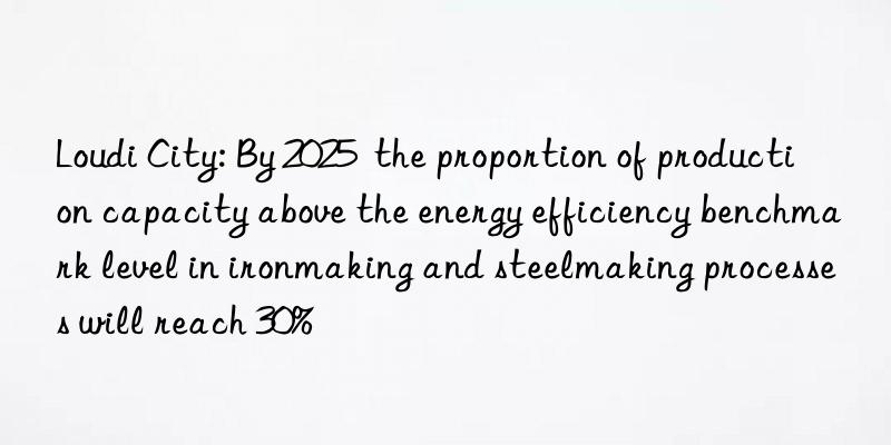 Loudi City: By 2025  the proportion of production capacity above the energy efficiency benchmark level in ironmaking and steelmaking processes will reach 30%