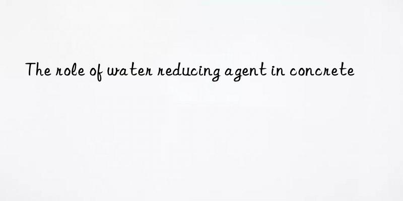 The role of water reducing agent in concrete