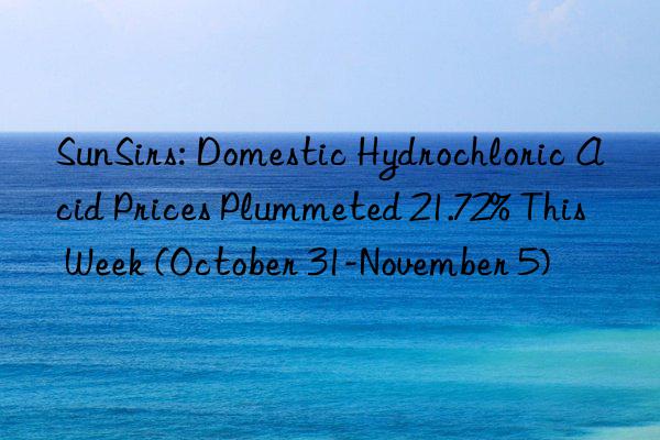 SunSirs: Domestic Hydrochloric Acid Prices Plummeted 21.72% This Week (October 31-November 5)