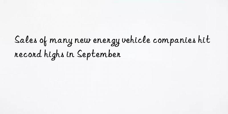 Sales of many new energy vehicle companies hit record highs in September