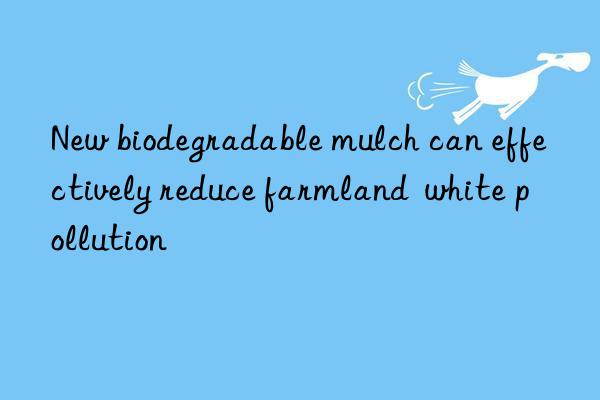 New biodegradable mulch can effectively reduce farmland  white pollution