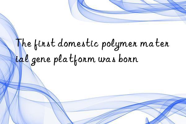 The first domestic polymer material gene platform was born