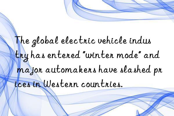 The global electric vehicle industry has entered "winter mode" and major automakers have slashed prices in Western countries.