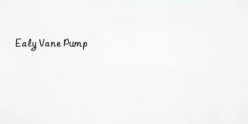 Ealy Vane Pump