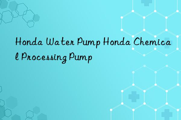 Honda Water Pump Honda Chemical Processing Pump