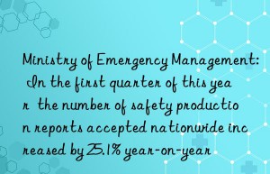 Ministry of Emergency Management: In the first quarter of this year  the number of safety production reports accepted nationwide increased by 25.1% year-on-year