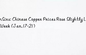 SunSirs: Chinese Copper Prices Rose Slightly Last Week (Jan.17-21)