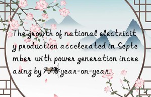 The growth of national electricity production accelerated in September  with power generation increasing by 7.7% year-on-year.