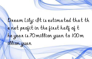 Dream Lily: It is estimated that the net profit in the first half of the year is 70 million yuan to 100 million yuan