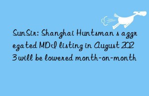 SunSir: Shanghai Huntsman s aggregated MDI listing in August 2023 will be lowered month-on-month