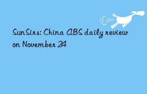 SunSirs: China ABS daily review on November 24