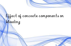 Effect of concrete components on bleeding