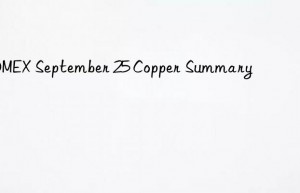 COMEX September 25 Copper Summary