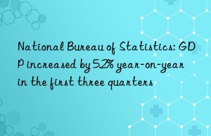 National Bureau of Statistics: GDP increased by 5.2% year-on-year in the first three quarters