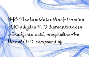 [4-[4-(Acetamido)anilino]-1-amino-9,10-dihydro-9,10-dioxoanthracene-2-sulfonic acid, morpholine-4-ethanol (1:1)  compound of