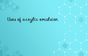 Uses of acrylic emulsion