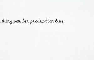 Washing powder production line