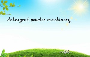 detergent powder machinery