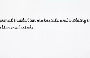 Thermal insulation materials and building insulation materials