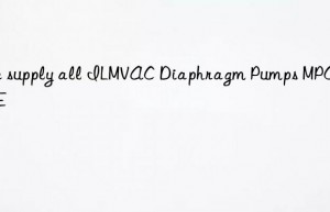 We supply all ILMVAC Diaphragm Pumps MPC 302E