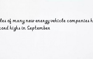 Sales of many new energy vehicle companies hit record highs in September