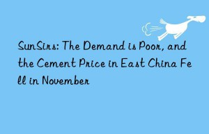 SunSirs: The Demand is Poor, and the Cement Price in East China Fell in November