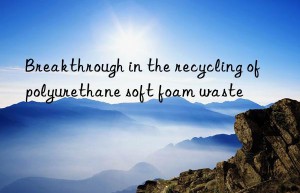 Breakthrough in the recycling of polyurethane soft foam waste