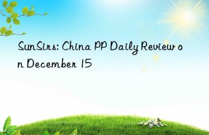 SunSirs: China PP Daily Review on December 15