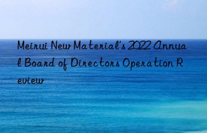 Meirui New Material’s 2022 Annual Board of Directors Operation Review