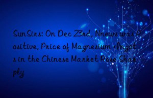 SunSirs: On Dec 23rd, Nnews was Positive, Price of Magnesium Ingots in the Chinese Market Rose Sharply