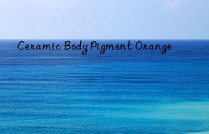 Ceramic Body Pigment Orange