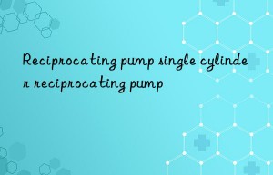 Reciprocating pump single cylinder reciprocating pump