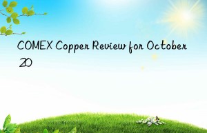 COMEX Copper Review for October 20