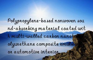 Polypropylene-based nonwoven sound-absorbing material coated with multi-walled carbon nanotube-polyurethane composite emulsion for automotive interior