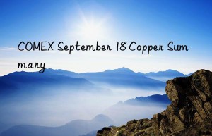 COMEX September 18 Copper Summary