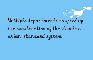 Multiple departments to speed up the construction of the  double carbon  standard system