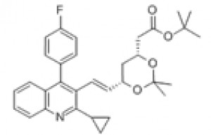 (4R,6S)-6-[(1E)-2-[2-Cyclopropyl-4-(4-fluorophenyl)-3-quinolinyl]ethenyl]-2,2-dimethyl-1,3-dioxane-4-acetic acid tert-butyl ester