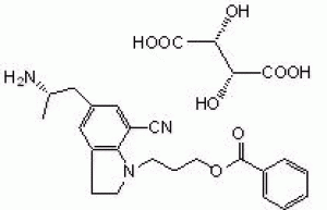 5-[(2R)-2-aminopropyl]-1-[3-(benzoyloxy)propyl]-2,3-dihydro-1H-Indole-7-carbonitrile-(2R,3R)-2,3-dihydroxybutanedioate