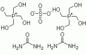 Tetrakis(hydroxymethyl)phosphonium sulfate urea polymer