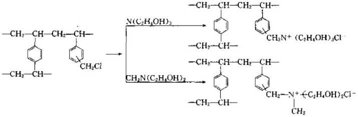 Ion exchange resin synthesis