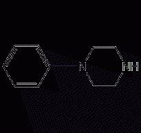 1-phenylpiperazine structural formula
