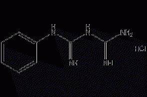 1-phenylbiguanide hydrochloride structural formula