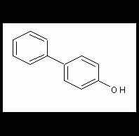 P-Hydroxybiphenyl Structural Formula